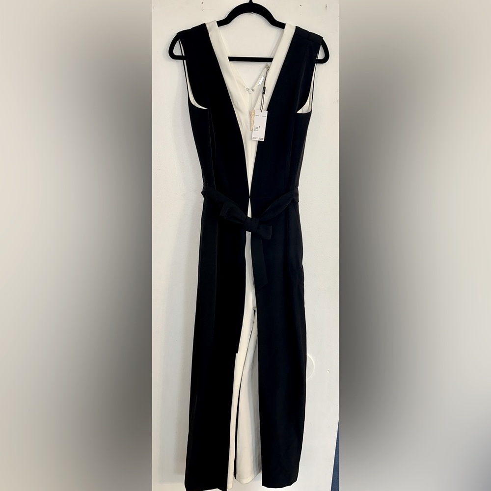 Tahari Black and White Jumpsuit